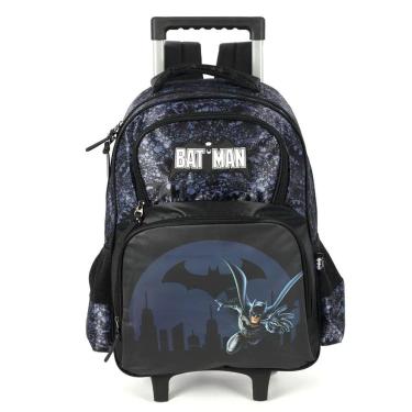 Imagem de Mochila Escolar Rodinha Carrinho Infantil Menino Batman-Masculino