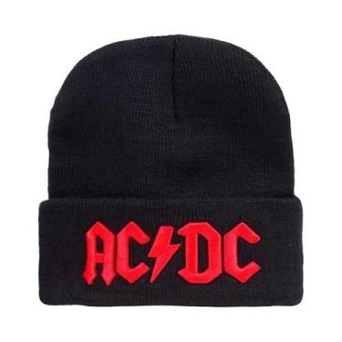 Imagem de Gorro Bordado ACDC À Prova De Vento Quente Simples Tricotado Hip Hop P
