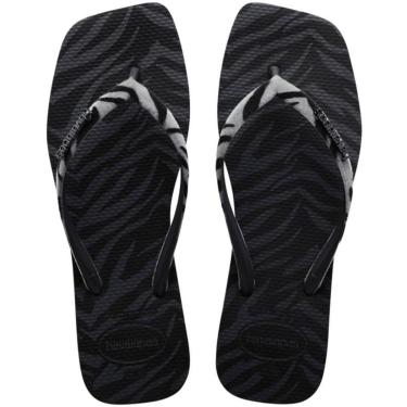 Imagem de Chinelo Havaianas Feminino Slim Square Velvet Preto-Feminino