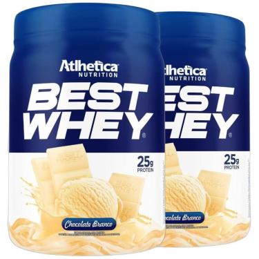 Imagem de Kit 2 Best Whey Iso Hidro Chocolate Branco 450g Atlhetica-Unissex