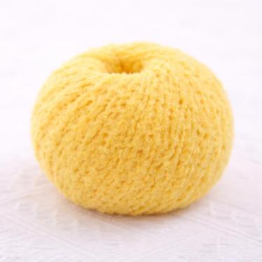 Imagem de Fio de pelúcia curta para crochê – bolas macias e fofas para amigurumi, bonecas, artesanato DIY e presentes artesanais (14 amarelo narciso)