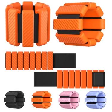 Imagem de Pesos de pulso e tornozelo para mulheres, pesos fortes para braço e perna, conjunto de 2 (500 g cada), pesos ajustáveis no tornozelo para caminhada, ioga, dança, barra, academia, exercícios, pilates