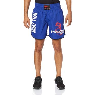 Imagem de Short Calção Uniforme Treino Muay Thai Masculino - G - Azul Royal
