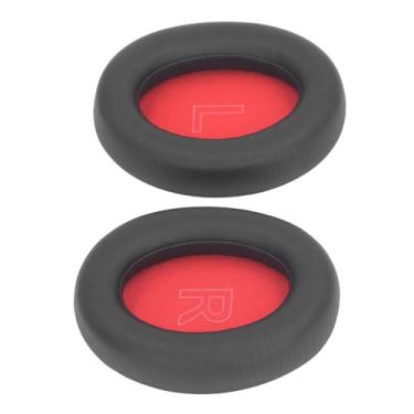 Imagem de Generic Almofadas de Fone de Ouvido de Esponja de Couro Proteico para Life Q10 Life 2 NEO, Durabilidade e Flexibilidade, para Uso a Longo Prazo (Preto Vermelho)