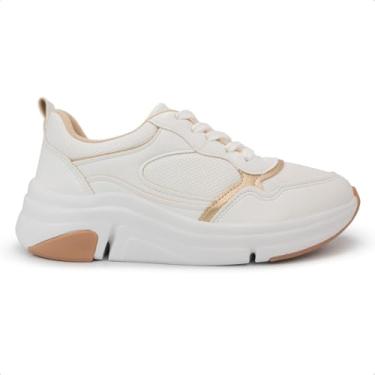 Imagem de Tênis Modare Feminino Np Suprem Met Lodon Branco/dourado 7401.103.29939.17165-37