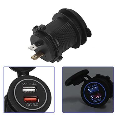 Imagem de aqxreight Adaptador USB Duplo de Carregamento Rápido para Carro 12V-24V Com QC 3.0 para Telefones e Tablets Compatível Com Dispositivos para Carros, Motocicletas, RVs, Barcos, Solução de Energia