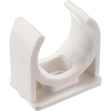 Imagem de 120 peças de grampos de tubulação de água de PVC em forma de U, clipes adequados para tubos de 1/4" (16 mm), bandejas de TV, cabide de suporte para tubos Pex (branco 16 mm)