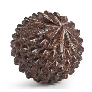 Imagem de Bolas Durian polidas de madeira de pinheiro de handebol, bola de saúde para o dedo, alivia o estresse, berloque, artesanato, adereço, decoração