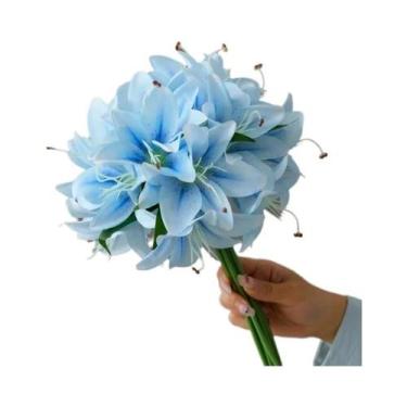 Imagem de 20 Lírios Artificiais Para Decoração De Casa, Flores Falsas Para Mesa 