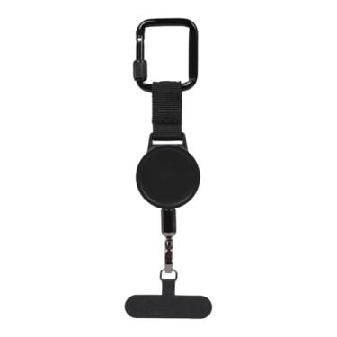 Imagem de Baoblaze Cordão retrátil para celular, em aço, com mosquetão de para uso em lojas, esportes, viagens e esqui.