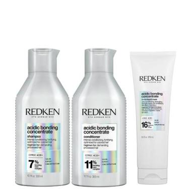 Imagem de Kit Redken Acidic Bonding Concentrate Shampoo Condicionador e Máscara 