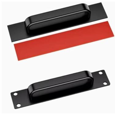 Imagem de Maçaneta de porta deslizante de alumínio sem broca, puxador de hardware minimalista, ferramenta multiuso para portas de armário de gaveta de janela de vidro(Adhesive-on style)