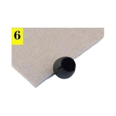 Imagem de Protetores De Pés De Cadeira Em Silicone Preto (16 Peças) Com Almofada