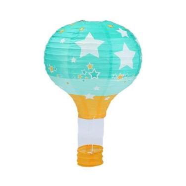 Imagem de Lanternas De Papel Em Forma De Balão De Ar Quente DIY De 12 Polegadas 