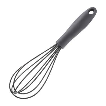 Imagem de Batedor de silicone para cozinhar, batedeira manual de ovos para farinha de bolo, batedor de massa de aço inoxidável, uso W-hisk, antiaderente à mão, minúsculo W-hisk para bater, assar, bater