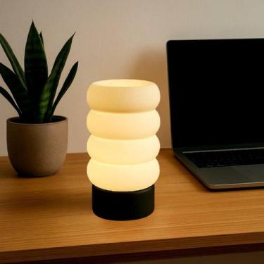 Imagem de Luminaria Mesa Abajur Led Portátil ONDS Luxo Luz de Cabiceira Abajures