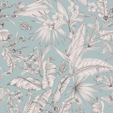 Imagem de Papel de Parede Botânica HF Textura Azul 81383