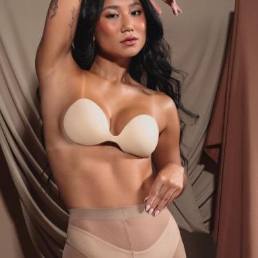 Imagem de Sutiã De Silicone Invisível Lifting Reutilizável Fita Up, Bege, M(42/4