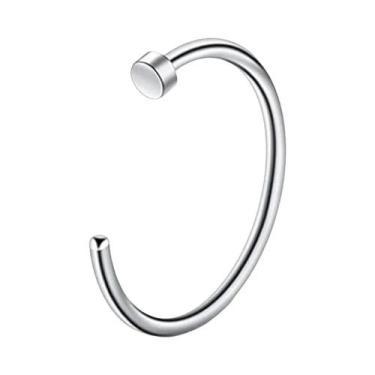 Imagem de Argola De Aço Inoxidável Para Nariz 18G 20G Estilo Simples Piercing De