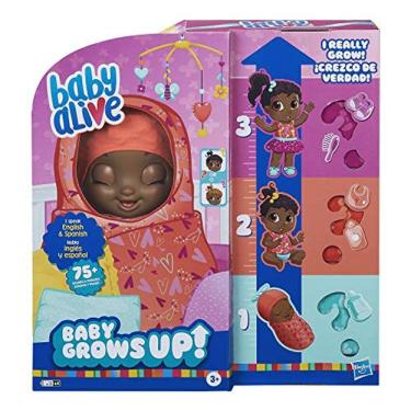Imagem de Boneca Baby Alive Baby Cresce (Doce) - Flor Doce ou Linda Rosie, boneca Crescendo e Falando, Brinquedo com 1 Boneca Surpresa e 8 Acessórios