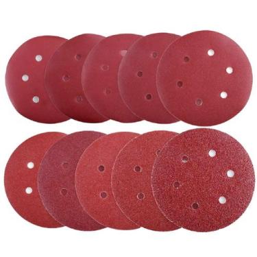 Imagem de 10 X Lixas Disco Grão 9 Polegadas 225mm 6 Furos Lixadeira Politriz KaQ