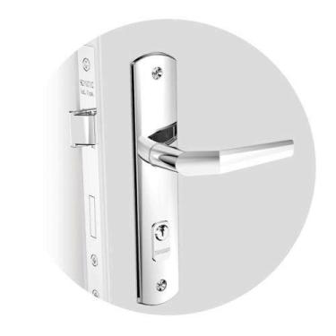 Imagem de Fechadura Externa Cromada Soprano 40mm Nylon 53 Eixo 700 6cm - Portas 