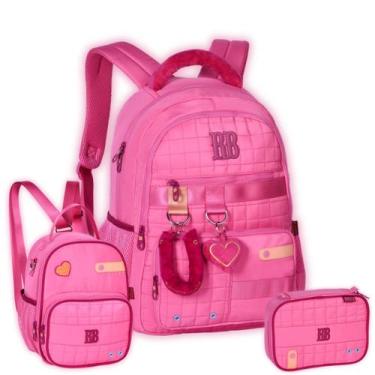 Imagem de Kit Mochila Rebecca Bonbon Costas Pelúcia Lancheira e Estojo - Clio St