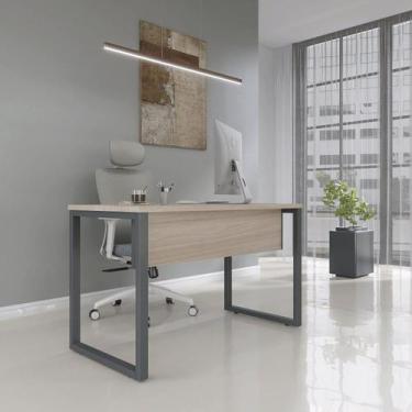 Imagem de Mesa Madeira X M120/60p25tub 120cm Industrial Grafito - Pandin Móveis