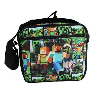 Imagem de Kit Lancheira E Estojo Minecraft Meninos Térmico Escolar