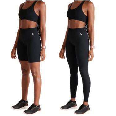 Imagem de Kit Lupo Sport Academia Legging Max + Bermuda Cós Alto-Feminino