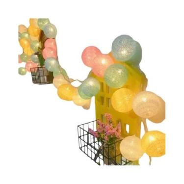 Imagem de Guirlanda De Luzes De Fada De Algodão Para Natal, Páscoa, Decoração De