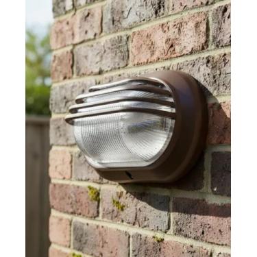 Imagem de Luminária Arandela Tartaruga Meia Lua Marrom Soquete Para Lampada E27 