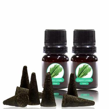 Imagem de Kit Incenso Cone Carvão Vegetal 100gr + 20ml de essência importada (pa