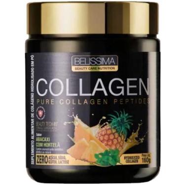 Imagem de Colágeno Hidrolisado Peptídeos Puro 160g Abacaxi c/ Hortelã - Belissim
