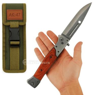 Imagem de Canivete Aço Inox Dobrável Premium com Acabamento Rústico Elegante  72