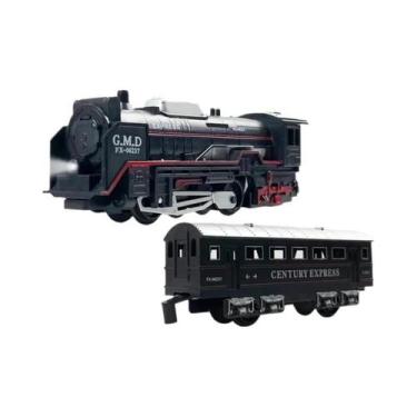 Imagem de Conjunto De Trem Elétrico Infantil Com Trilhos Iluminados, Brinquedo D