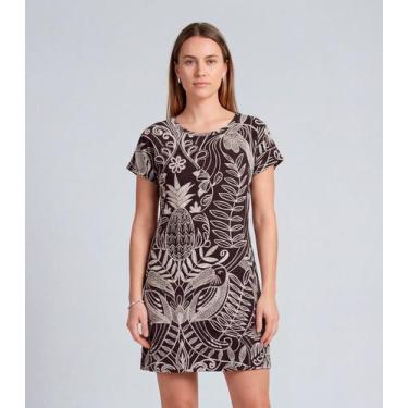 Imagem de Vestido Básico Com Gola Redonda Infinita Cor Preto, GG, Preto