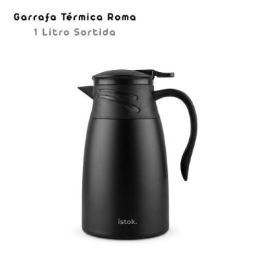 Imagem de Garrafa Térmica Roma 1 Litro com Ampola de Vidro Alça Ergonômica Café 