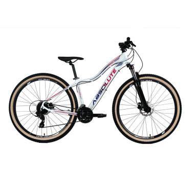Imagem de Bicicleta Aro 29 Absolute Hera Feminina Câmbios Shimano 24v K7 Freio a Disco Hidráulico Garfo Com Trava Pneu Faixa Bege - Branco