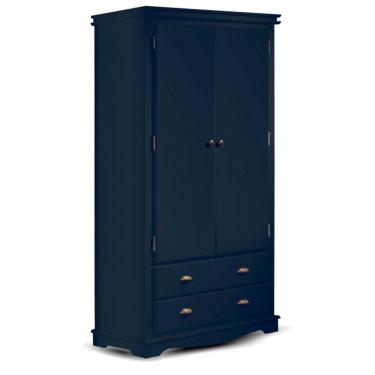 Imagem de Guarda Roupa Solteiro 2 Portas e 2 Gavetas Manchester 2054 Linz Móveis - Azul Petróleo