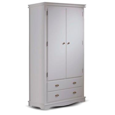 Imagem de Guarda Roupa Solteiro 2 Portas e 2 Gavetas Manchester 2054 Linz Móveis - Off White