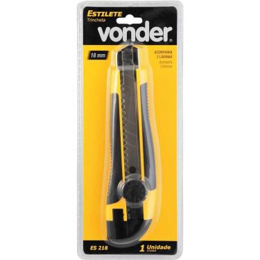 Imagem de Estilete Largo Profissional Lâmina de 18mm Es218 - Vonder 3599018002