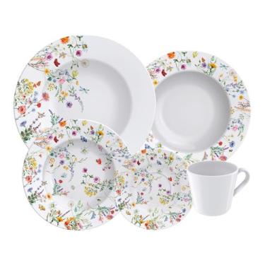 Imagem de Aparelho de Jantar e Chá 20 Peças Tramontina de Porcelana Branco Redon
