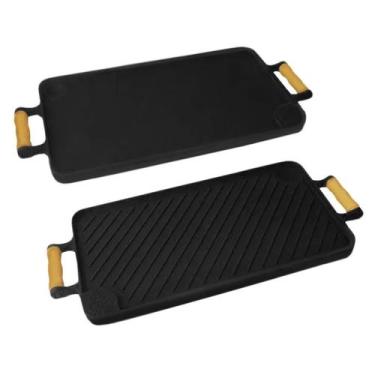 Imagem de Bifeteira Chapa Dupla Face Em Ferro Fundido 26x48 Cm - Libaneza