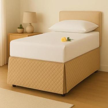 Imagem de Saia Para Cama Box Solteiro Matelada Microfibra ultrassonico sem elast