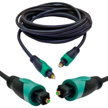 Imagem de Cabo Áudio Digital Óptico Toslink Fibra Tv Home Pvc De 1,80 Metro - Wi