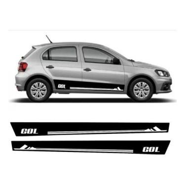 Imagem de Kit 2 Adesivo Carro Gol Volkswagen 2022 Faixas Laterais - onl
