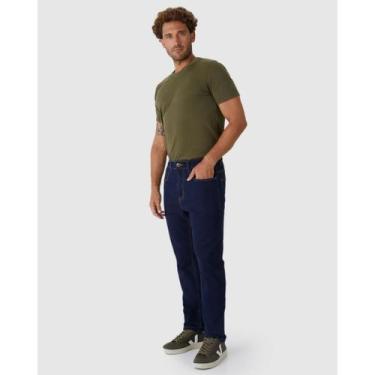 Imagem de Calça Jeans Stretch Masculina Slim Malwee Ref. 129455, Azul, 42