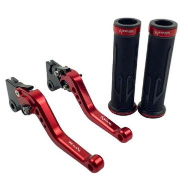Imagem de Kit Manopla Manete Pop 110 100 Titan Fan Start Cargo A Lona - Stark Ra