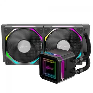 Imagem de Water cooler Kalkan Delta 240mm ARGB preto KLK00050